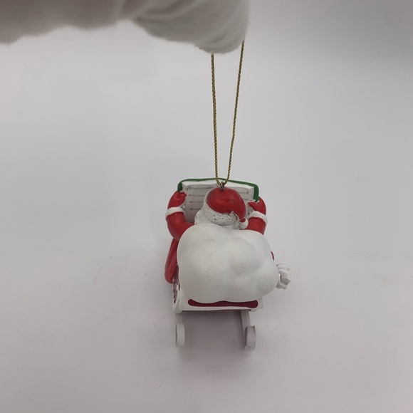 EXCLUSIVE Bas Blue Fifty Shades Of Red Reading Santa On Sleigh New Open Box VTG. - Picture 6 of 10